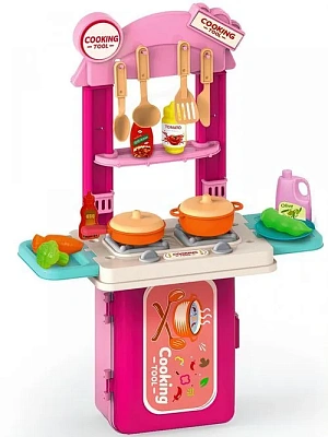 Игровой набор-кухня Altacto "Готовим обед" (53х13х37 см, в чемодане, роз.)