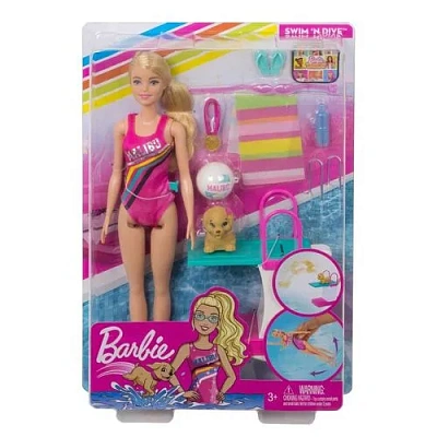 Barbie Игровой набор "Чемпион по плаванию" из серии "Приключения Барби в доме мечты"