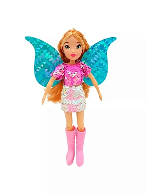 Шарнирная кукла  Winx Club "Magic reveal" Флора с крыльями 3 шт., 24 см,