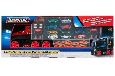 Игровой набор для детей Teamsterz «Автоперевозчик с 10 премиум машинками»