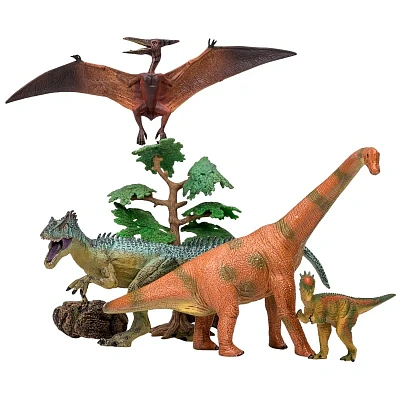 Динозавры и драконы для детей серии "Мир динозавров": птеродактиль, брахиозавр, аллозавр