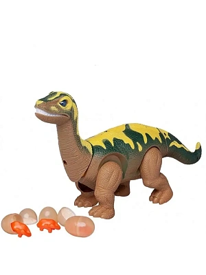 Динозавр Апатозавр, электромеханический, движение, откладывает яйца, световые и звуковые