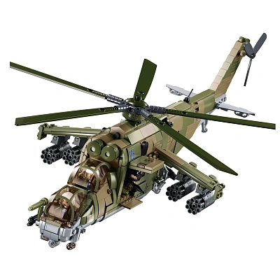 Конструктор Sluban "Армия: Вертолёт Крокодил 3 в 1" (893 дет.)