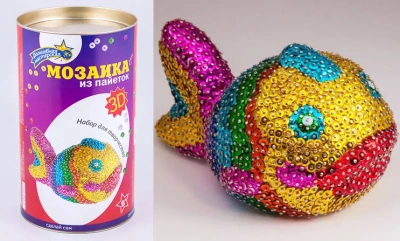 Мозаика из пайэток 3D «Рыбка»