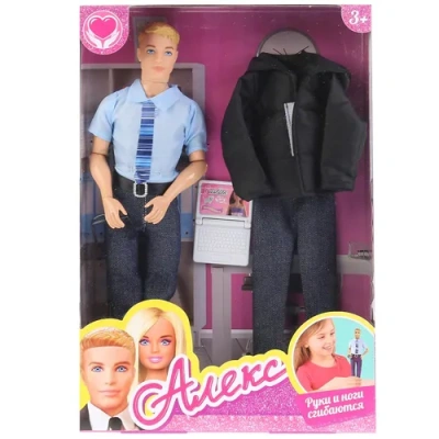 Кукла 29см Алекс с комплектом одежды и ноутбуком в русс. кор. «София и Алекс»