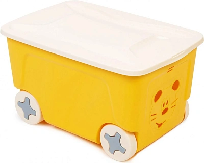 Детский ящик на колесах Lalababy Play with Me 50 л желтый