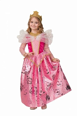 Карнавальный костюм для девочки "Принцесса Аврора" (Платье) (текстиль-принт) р.116-60