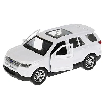 Машина металл "FORD EXPLORER" 12см, открыв. двери, инерц., белый в кор. Технопарк