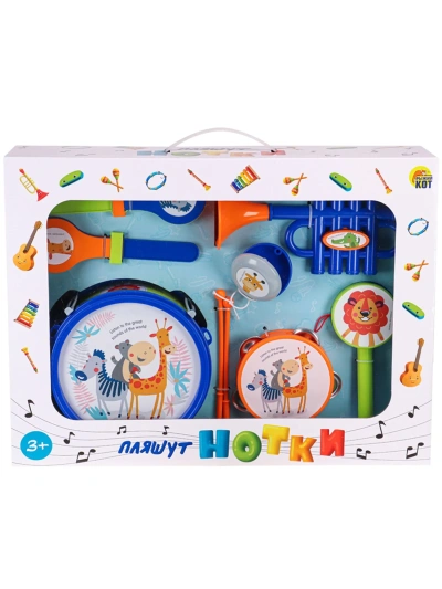 Набор музыкальных инструментов-4«Веселый оркестр» (7 инструментов,в коробке)
