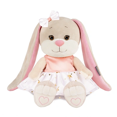 Мягкая Игрушка Jack&Lin, Зайка Лин в Платье со Звёздочками, 20 см,
