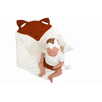 Arias Reborns Luna новорожденный пупс мягкий 40 см., реалистичные, с соской, одеялом  и подг.