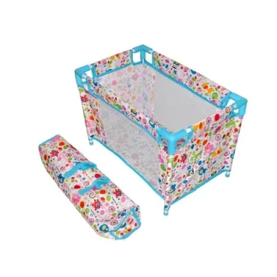 Кроватка для куклы «Фантазия«разборная,голуб.,43х35х62см