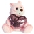 AURORA Игрушка мягкая Медведь Большое сердце роз. 30 см