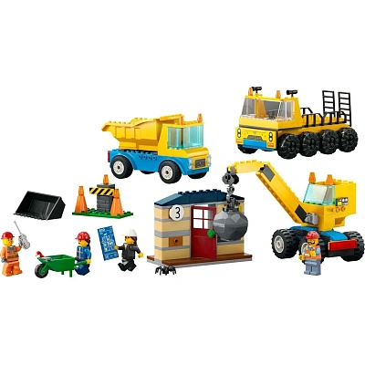 Игрушка Конструктор LEGO  City Great Vehicles Construction Trucks and Wrecking Ball Crane