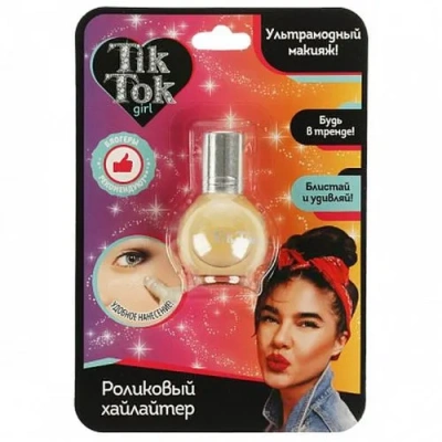 Хайлайтер роликовый, золотой TIK TOK GIRL