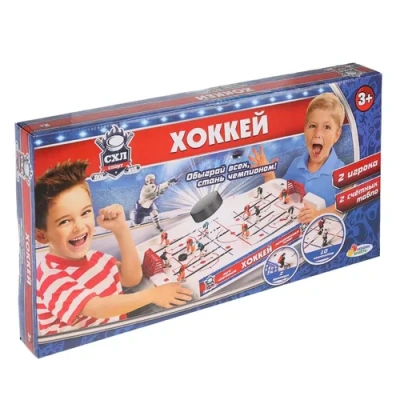 ИГРА НАСТОЛЬНАЯ «ИГРАЕМ ВМЕСТЕ» ХОККЕЙ В РУСС. КОР. 54х29СМ