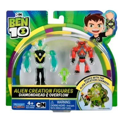 Ben 10 Набор из 2 разборных фигурок и ключа (Алмаз и Водохлёст)