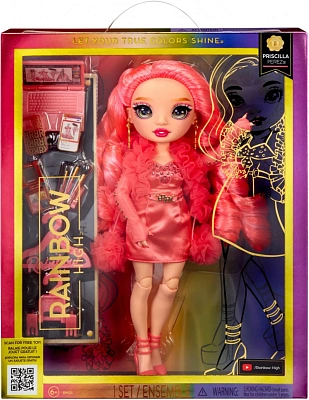 RAINBOW HIGH Кукла Пресцила Пэрез 28 см. розовая