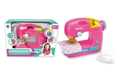 Игрушка пластиковая. ШВЕЙНАЯ МАШИНКА(24,5см*10см*21,5см, 2 предмета,свет,шить,в кор.) 
