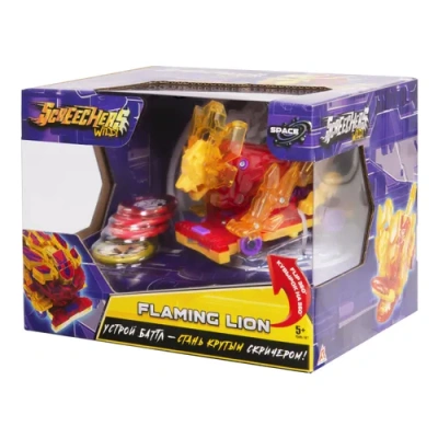 Дикие Скричеры. Маш-трансформер Флэйминг Лайон S2. ТМ Screechers Wild