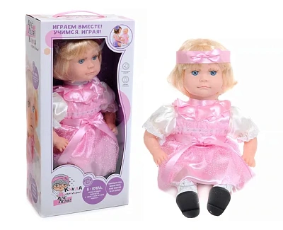 Интерактивная кукла "Алё, Лёля!" 25х14х50 см, блондинка с каре, работает от батареек 3хАА