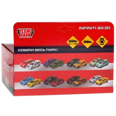 Машина металл «INFINITI QX30», длина 12см, откр. двери, инерц, красный в кор. Технопарк
