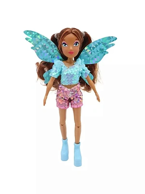 Шарнирная кукла  Winx Club "Magic reveal" Лейла с крыльями 3 шт., 24 см,