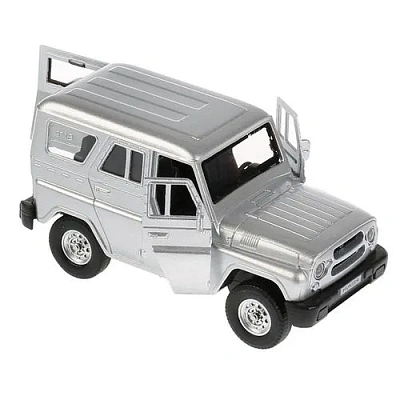 ТМ Технопарк. Машина металл "UAZ HUNTER" 12см, открыв. двери, инерц., СЕРЕБРИСТЫЙ