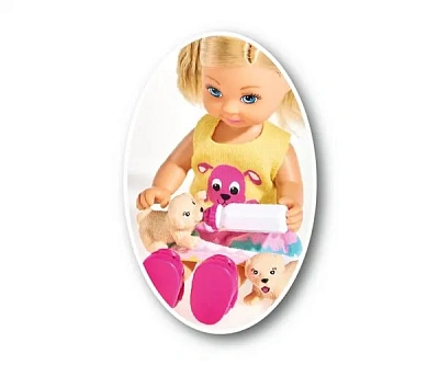 Кукла Еви 12 см с собачками Simba 