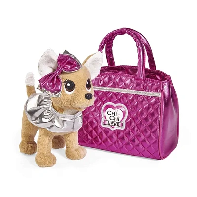 Плюшевая собачка 20 см Chi-Chi love Гламур с розовой сумочкой и бантом Simba