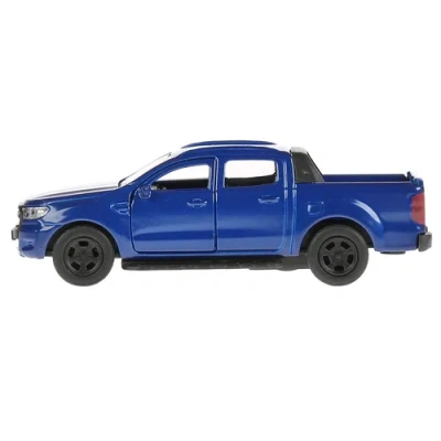 Машина металл FORD Ranger пикап синий 12см, открыв. двери, инерц. в кор. Технопарк 