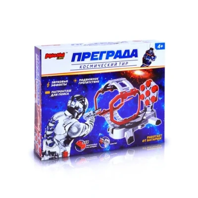 Игровой набор Mioshi Army «Космический тир: Преграда» (подвижн. препятствие, мишень, бластер, 12 EVA