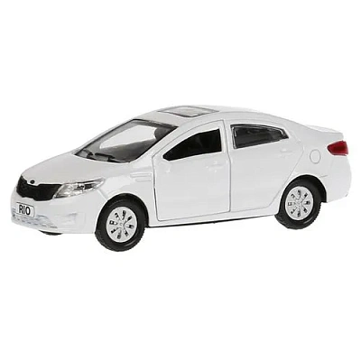 Машина металл "KIA RIO" 12см, открыв. двери, инерц, белый в кор. Технопарк