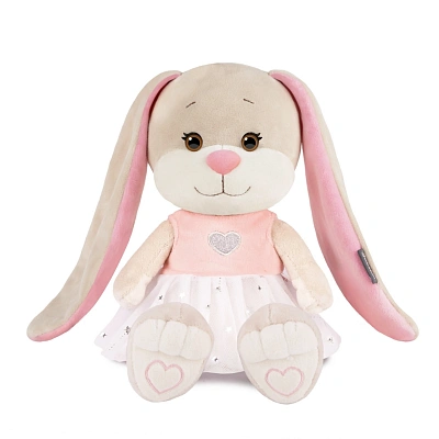 Мягкие Игрушки Мягкая Игрушка Jack&Lin, Зайка Лин в Платье с Сердечком, 20 см, 