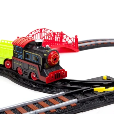 Игровой набор Серебряный путь «Паровозик с тележкой: Станция» ж/д 225 см, 