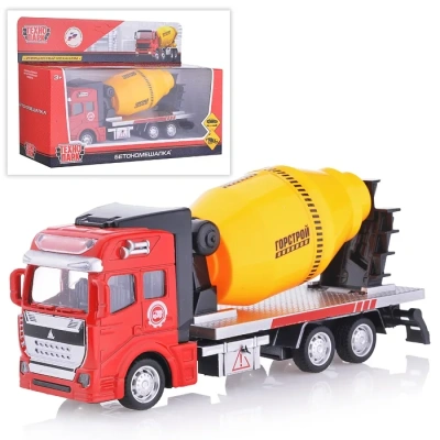 ТМ Технопарк. Машина металл «БЕТОНОМЕШАЛКА»,длина 19см, инерц, подв. элем.