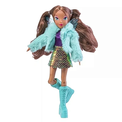 Шарнирная кукла Winx Club "Fashion" Лейла с крыльями и аксессуарами (6 шт.),  24 см,