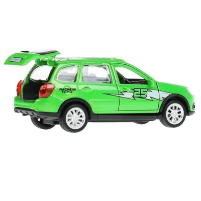 Машина металл «lada granta cross 2019 спорт» 12см, инерц., зеленый в кор. Технопарк