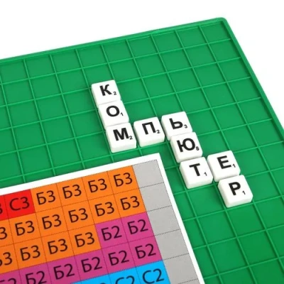 Собери слово. Синий трактор. Мега. Словодел в пластиковой коробке. Умные игры 