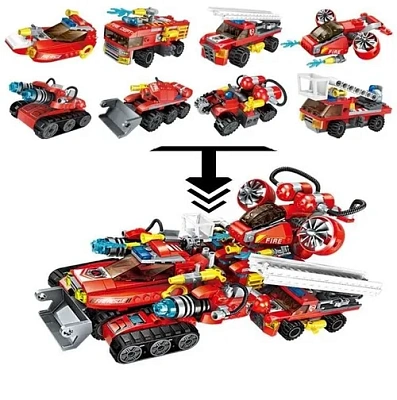 1TOY Blockformers конструктор "Трансфайертрак" 8 шт. в д/б, коробка