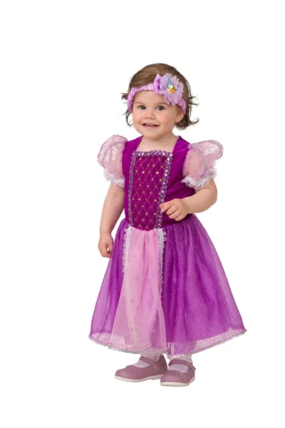 Карнавальный костюм «Принцесса Рапунцель» (платье, повязка) р.28