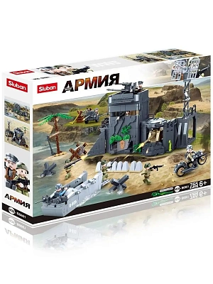 Конструктор пластмассовый Sluban "Армия: Защитная стена" (765 дет.)