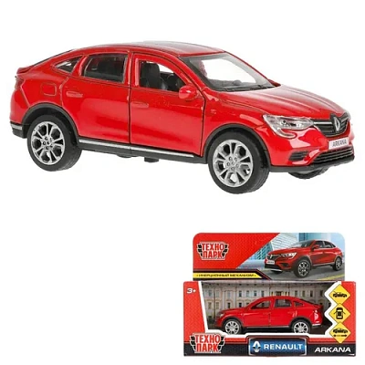 Машина металл RENAULT ARKANA дл 12 см, откр дв, багаж, инер, красный, в кор. Технопарк