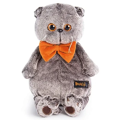 Басик в рыжем бархатном банте