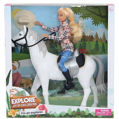 Кукла DEFA & DEFA LUCY "Прогулка с лошадкой" (29 см, шляпа.) 
