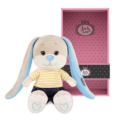 Мягкие Игрушки Мягкая Игрушка Jack&Lin, Зайчик Жак в Футболке и Джинсах, 20 см