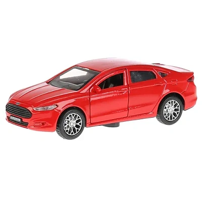 Машина металл FORD MONDEO, длина 12 см, откр дв, багаж, инерц, красный. Технопарк 