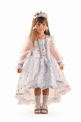 Карнавальный костюм для девочки "Снежинка Принцесса" (Платье) К-премьер р.122-64