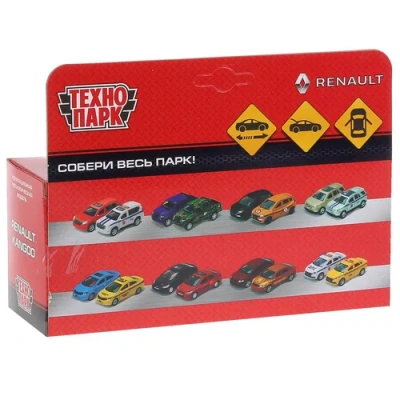 ТМ Технопарк. Машина металл «RENAULT KANGOO ТАКСИ» 12см, открыв. двери, инерц. 