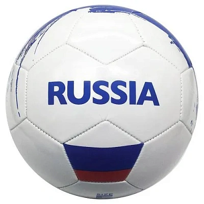 Мяч футбольный Россия, ПВХ 1 слой, 5 р., камера рез., маш.обр.